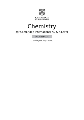 Cambridge International AS and a Level Chemistry Coursebook with Digital Access (2 Years)