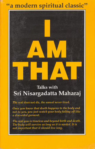 دانلود کتاب I am that : talks with Sri Nisargadatta Maharaj
